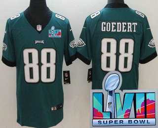 Men & Women & Youth Philadelphia Eagles #88 Dallas Goedert Limited Green Super Bowl LVII Vapor Jersey